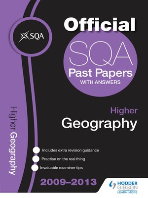 cover image of SQA Past Papers 2013 Higher Geography